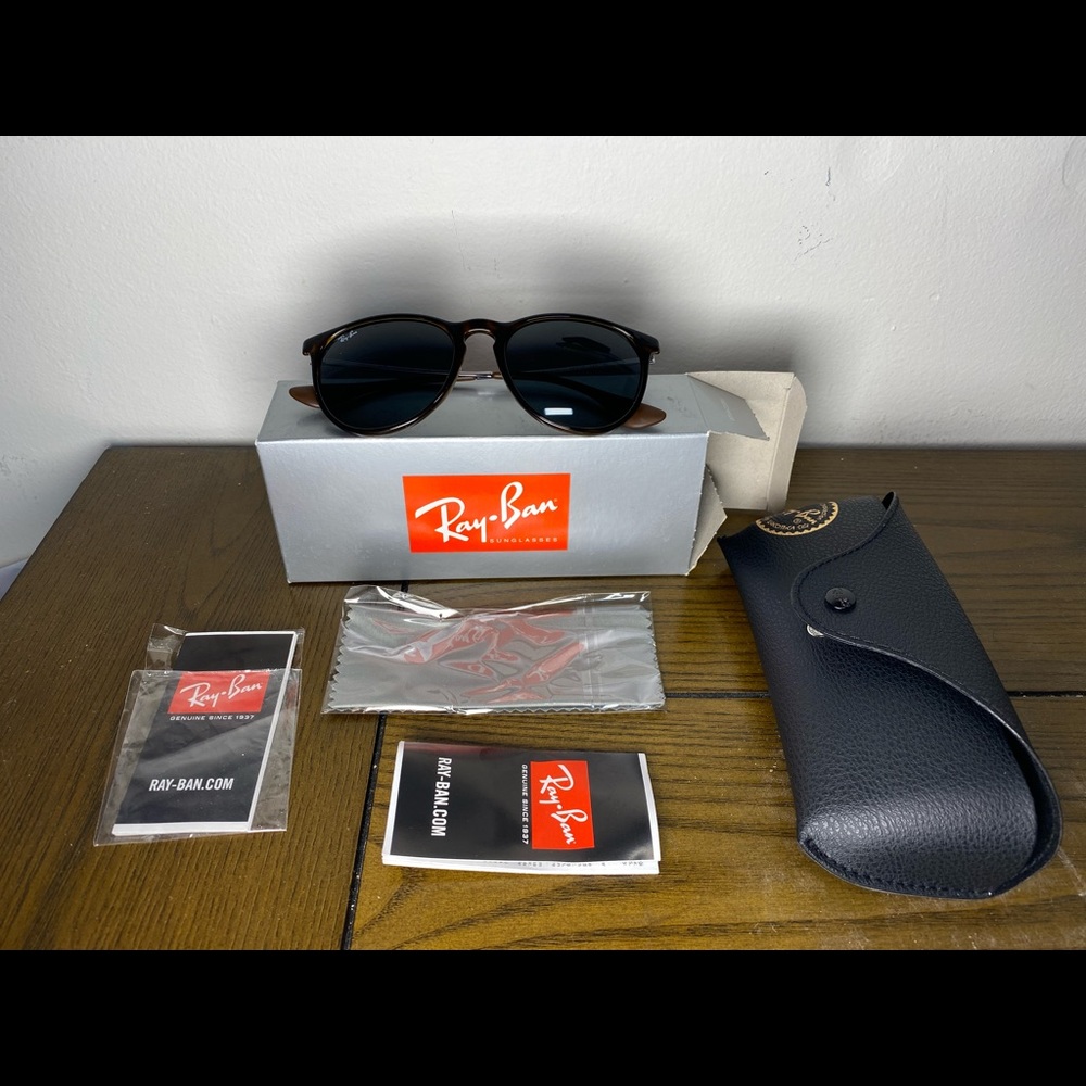 Ray-Ban Erika, Light Havana/Dark Green. S:54 | BRAND NEW | Box+case+cloth incl. - Picture 3 of 5